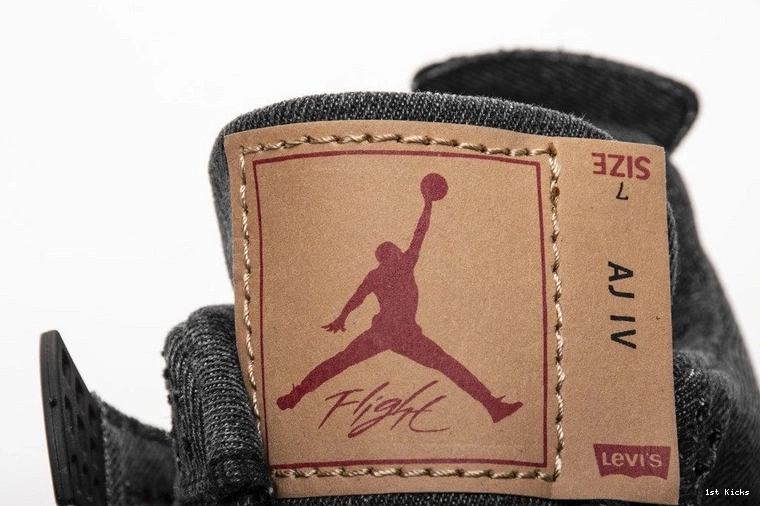 Black Air Jordan Denim AO2571-001 4 Levi's 0312